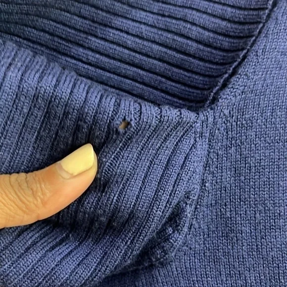 Ports 1961 Women’s Blue Long Sleeve Cowl neck Sweater Size Medium Wool - Picture 11 of 11